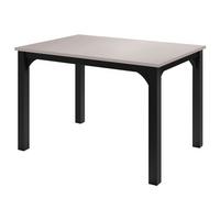 ESSTISCH Focus 120 - Kaschmir/Schwarz, Holzwerkstoff/Metall (80/120/76cm) - MIRJAN24