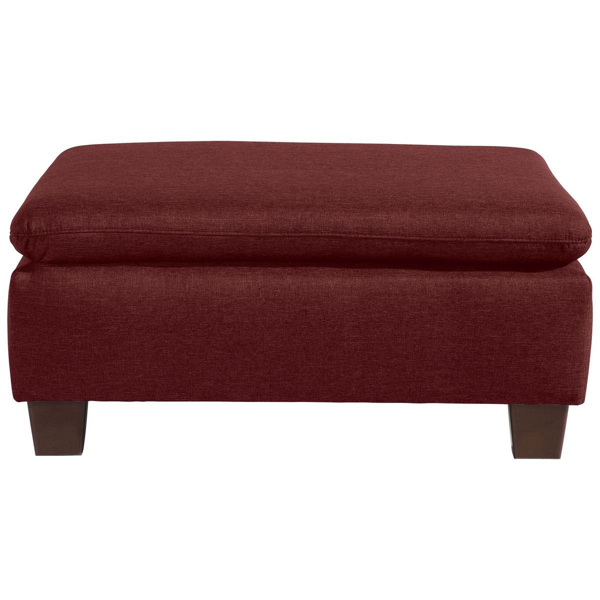 POLSTERHOCKER Kaylil Flachgewebe rot - Rot, Kunststoff (90/43/60cm) - 58aufmkessel