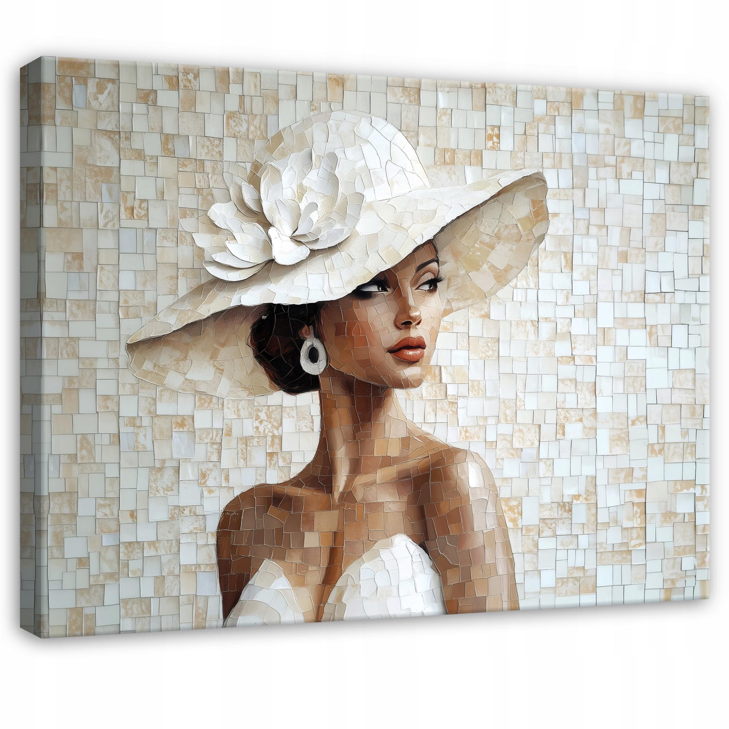 LEINWANDBILD Frau Abstrakt Beige 100x70 cm - Multicolor, Holzwerkstoff (100/70cm) - Wallarena
