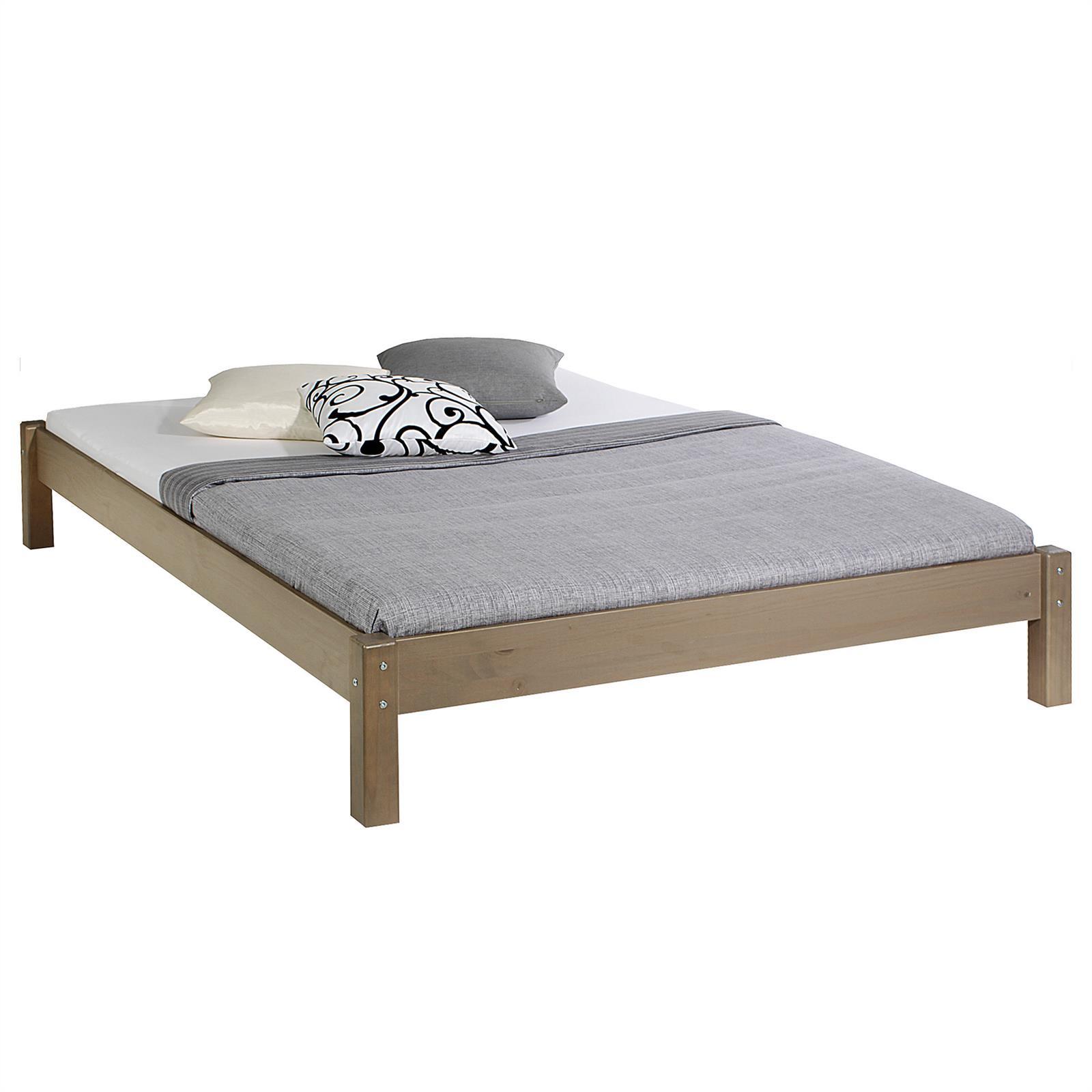 FUTONBETT TAIFUN 140x190 cm taupe - Taupe, Holz (140/190cm) - IDIMEX