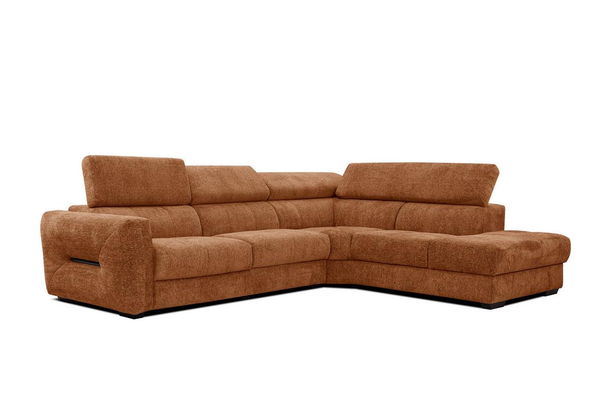 ECKSOFA CALVERA 5-Sitzer, dunkelorange - Dunkelorange, Holzwerkstoff/Textil (298/239cm) - Wozimo