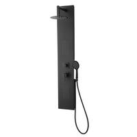 DUSCHPANEEL Milaan Schwarz Kunststoff - 20 x 130 cm - Schwarz, Kunststoff (20/130/7cm) - Badplaats