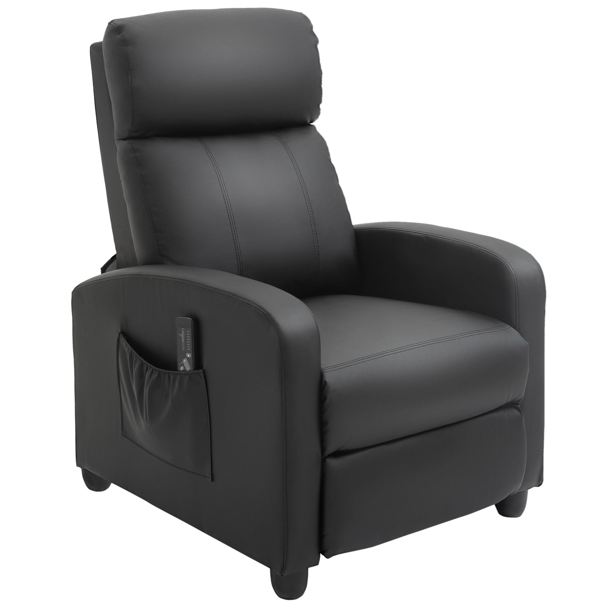 MASSAGESESSEL Kunstleder Schaumstoff Schwarz - Schwarz/Grau, Kunststoff (88/98/68cm) - HOMCOM