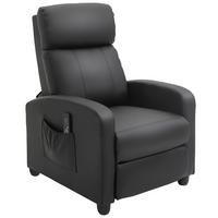 MASSAGESESSEL Kunstleder Schaumstoff Schwarz - Schwarz/Grau, Kunststoff (88/98/68cm) - HOMCOM