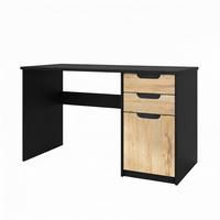SCHREIBTISCH Logan Fronten in Eiche Natur - Eichefarben, Holzwerkstoff (60/129/76cm) - Vladon