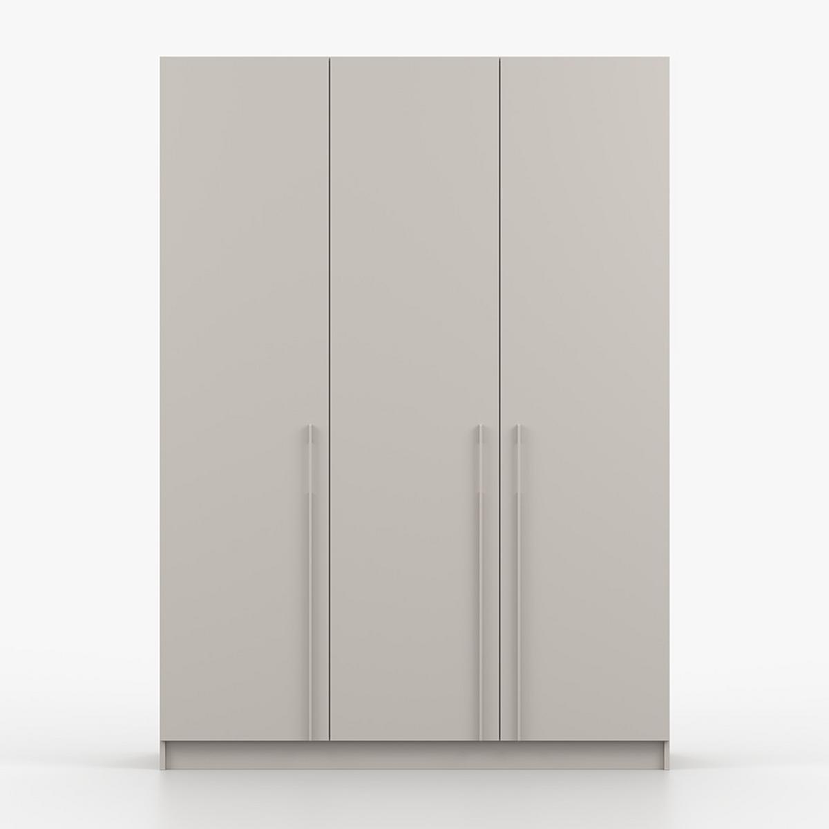DREHTÜRENSCHRANK ROSA 3D 150/210/55, 3-türig, Kaschmir - Kaschmir, Holzwerkstoff (150/210/55cm) - imoebel24