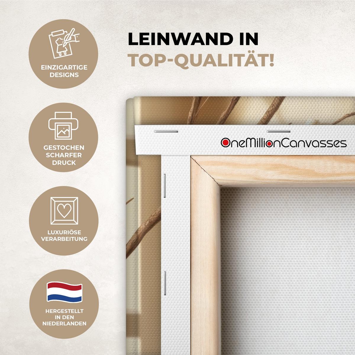 LEINWANDBILD Beige - Osterkuchen - Eier Deko Schlafzimmer 30x20 cm - Beige, Textil (30/20cm) - MuchoWow