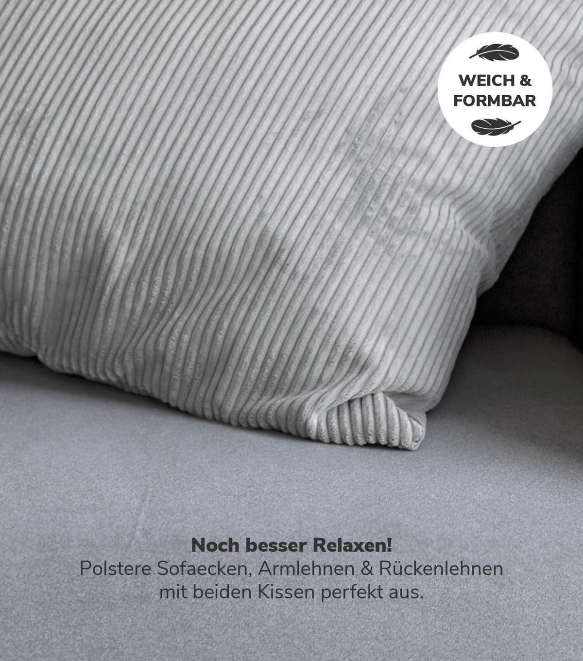 DEKOKISSEN SET Die Kuschelbuddies - Anthrazit, Textil (45/45cm) - Mokebo
