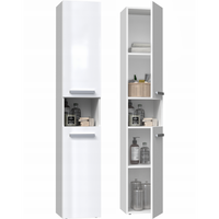 BADEZIMMERSCHRANK Weiß, Hochglanz Weiß 31/174/30 - Weiß, Holzwerkstoff (31/174/30cm) - RAUMHIRSCH FURNITURE