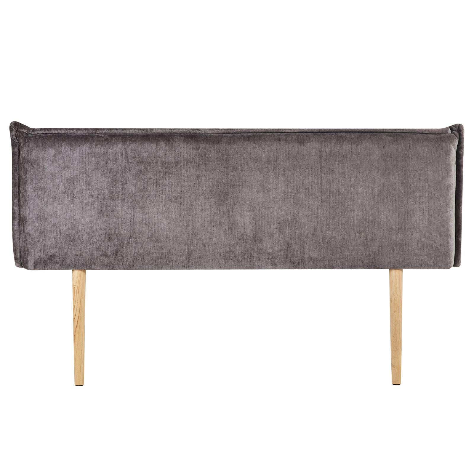 KOPFTEIL OVIO 160x190 cm grau - Grau, Textil (162/94/7cm) - IDIMEX