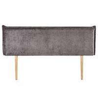 KOPFTEIL OVIO 160x190 cm grau - Grau, Textil (162/94/7cm) - IDIMEX