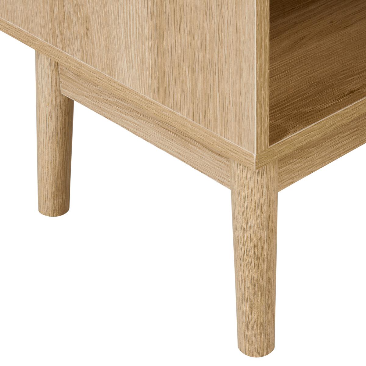 NACHTTISCH mit 1 Schublade Hellbraun Lynwood - Braun, Holzwerkstoff (35/40/55cm) - Beliani