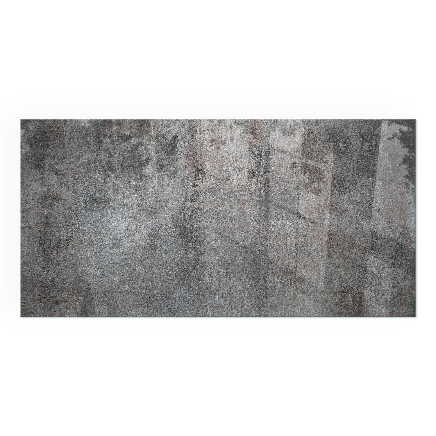 GLASPLATTE für Kamin 100x50 cm - Grau, Glas (100/50/0.4cm) - TULUP