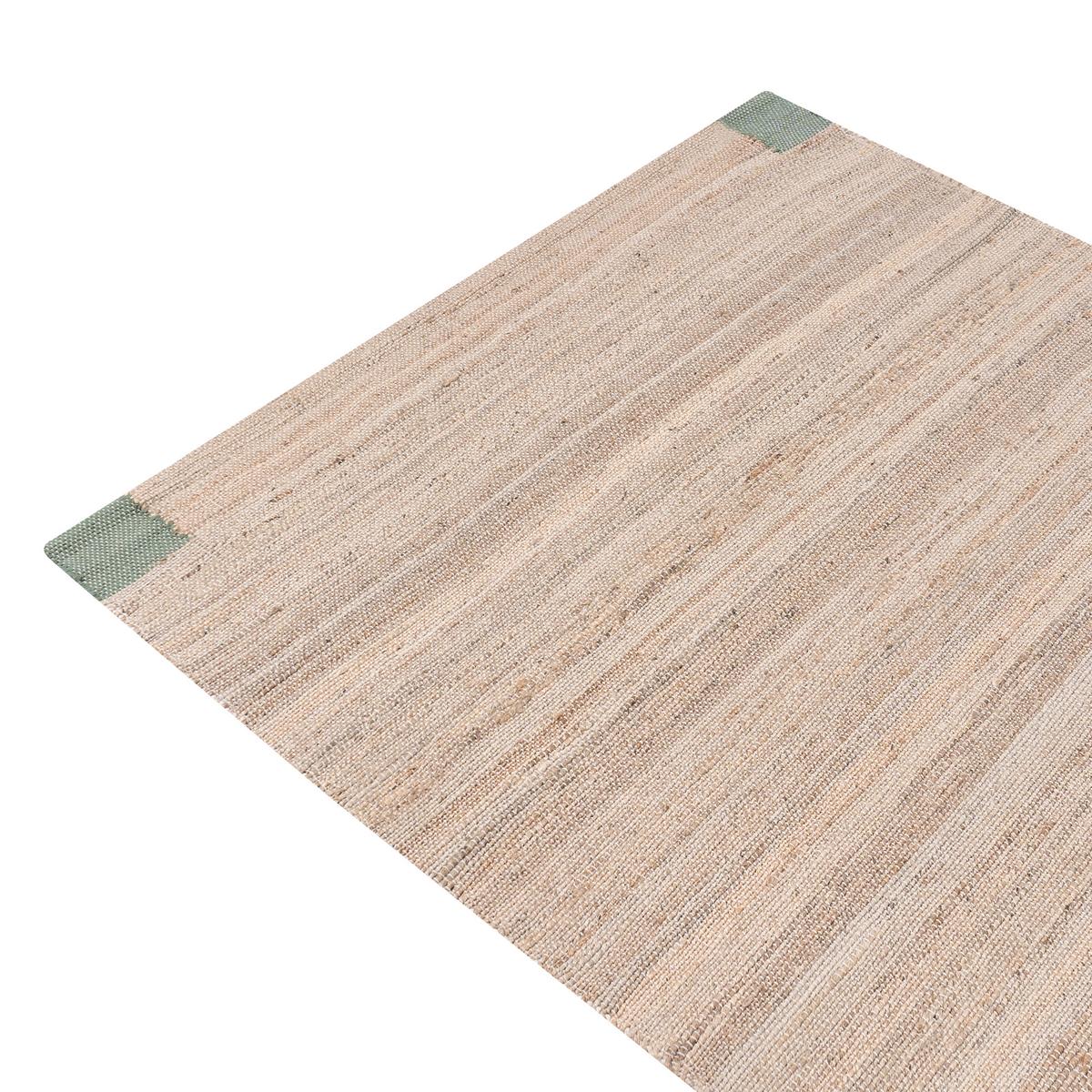 TEPPICH Beige/Grün 160/230 cm Jute Amravati - Beige, Textil (160/230cm) - Beliani