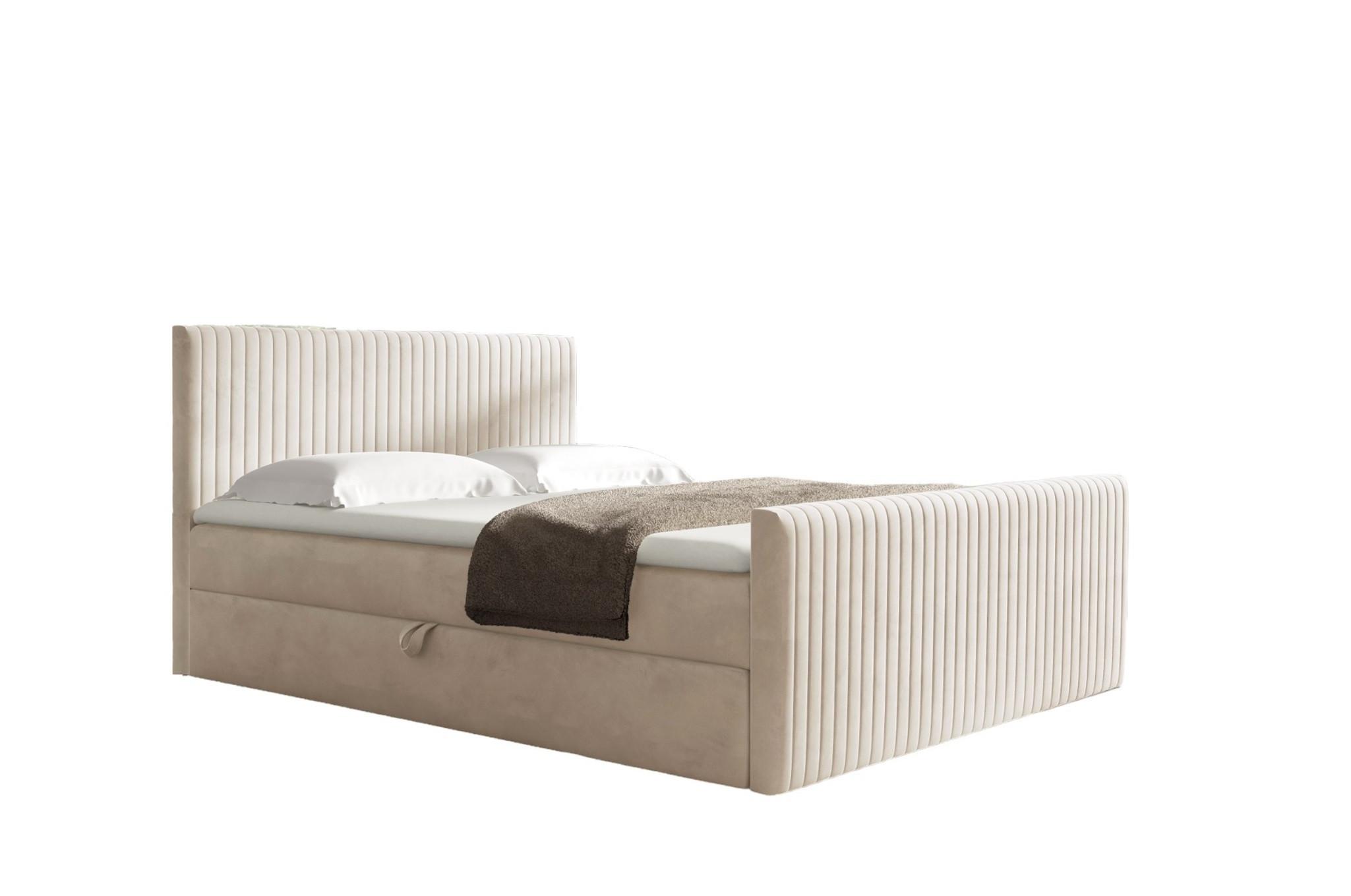 BOXBETT Adrien In Fresh - Creme, Holzwerkstoff/Textil (180/200cm) - Fun Möbel