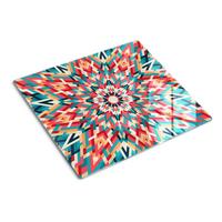 GLASPLATTE 60x52 cm Kaleidoskop - Multicolor, Glas (60/0.4/52cm) - TULUP