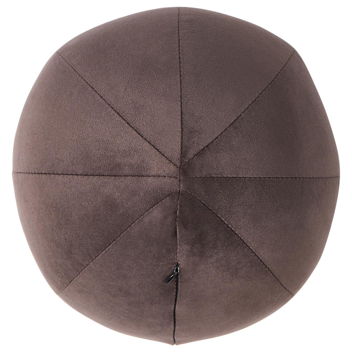3-SITZER-SOFA Samtstoff Dunkelbraun Leiren - Dunkelbraun, Textil (224/68/87cm) - Beliani