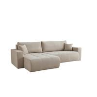 ECKSOFA Armari Mit Schlaffunktion - Beige, Holzwerkstoff/Textil (277/154cm) - Fun Möbel