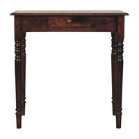 SCHREIBTISCH mit California-Walnuss-Finish, 1 Schublade, 4 nordische Beine. - Dunkelbraun, Holz (80/45/78cm) - Artisan Furniture