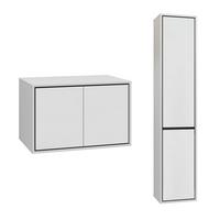 BADMÖBEL 78cm Sophéa 2er-Set Weiß - Weiß, Holzwerkstoff (78/50.8/48cm) - Petits-meubles