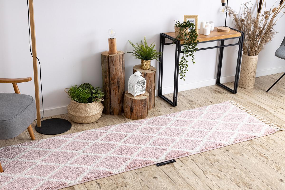 TEPPICH Berber 80/250 cm - Pink, Textil (80/250cm) - rugsX