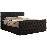 BOXBETT MIREN DUO 140/200 - Schwarz Kunstleder - H3 - Schwarz, Holz/Textil (140/200cm) - MKS