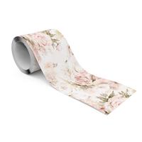 TAPETENBORDÜRE Selbstklebend Pastell Pfingstrosen BLUMEN Natur - Beige/Weiß, Papier (10/300/300cm) - Muralo