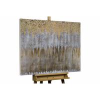 ACRYLBILD HANDGEMALT 100/75 cm - Goldfarben, Holz/Textil (100/75cm) - KUNSTLOFT