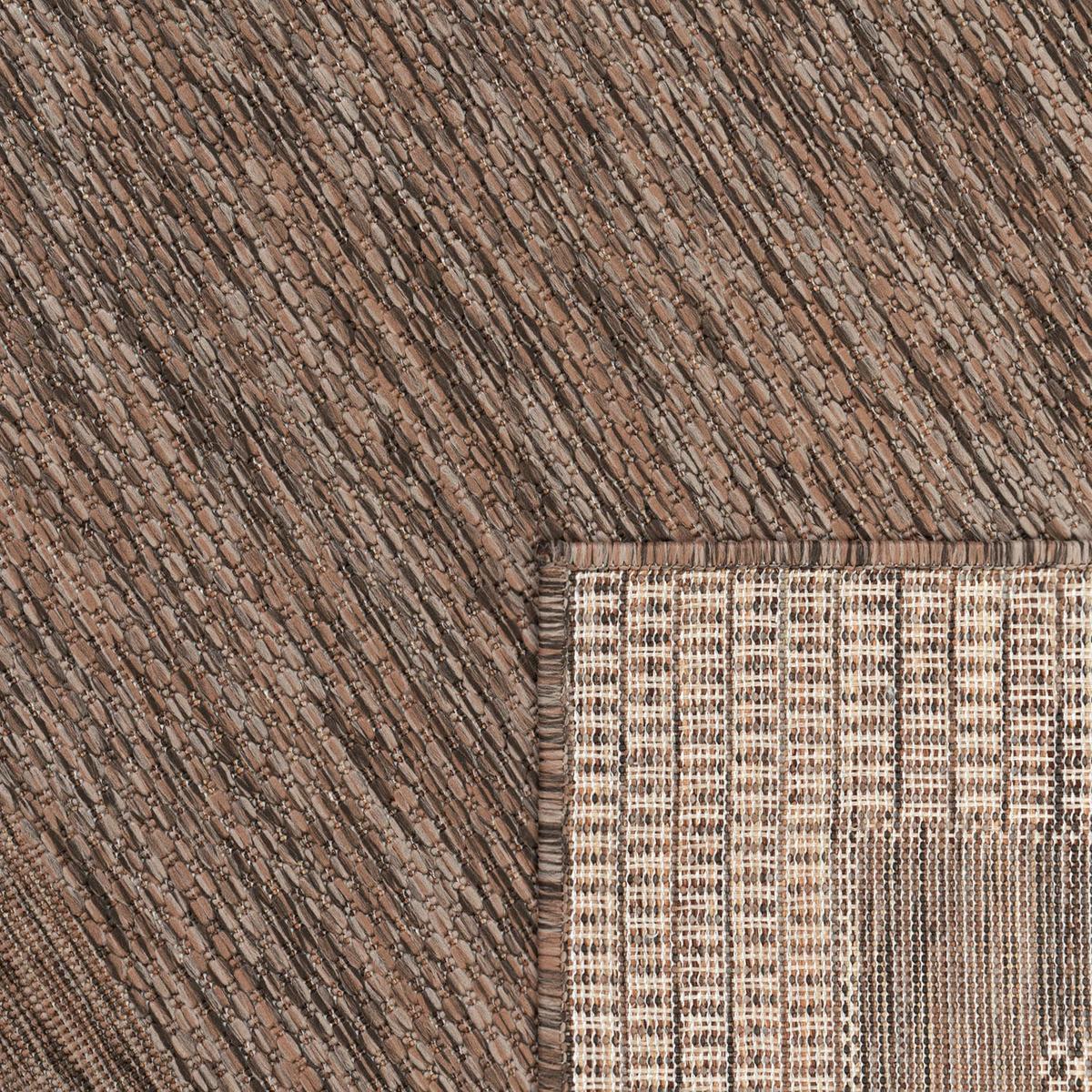 OUTDOORTEPPICH, mit Bordüre, aus Polypropylen, Braun, 80 x 150 cm - Braun, Textil (150/80cm) - KADIMA DESIGN