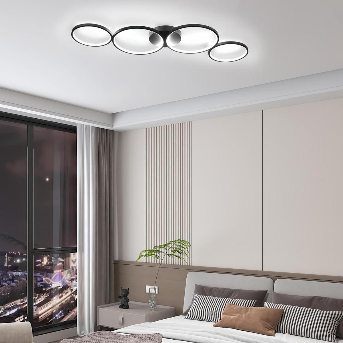 LED-DECKENLEUCHTE Tannwacht 35.5/5.8/100.0 cm - Schwarz, Metall (100/35.5/5.8cm) - ZMH