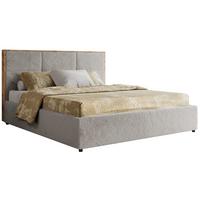 POLSTERBETT LERIO CLASSIC 140/200 - Hellgrau Plüsch - Pocket-Matratze - Hellgrau, Textil (140/200cm) - MKS