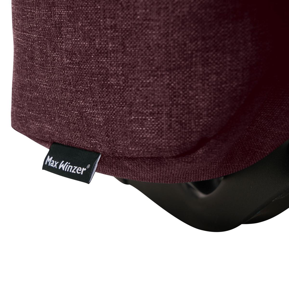 FALTSESSEL Kalomira Bezug Flachgewebe Metall schwarz / burgund - Weinrot, Kunststoff (100/85/85cm) - 58aufmkessel
