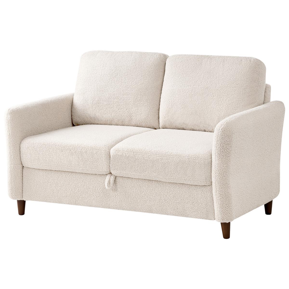 2-SITZER-SOFA Bouclé Beige Mare - Beige, Textil (143/88/77cm) - Beliani