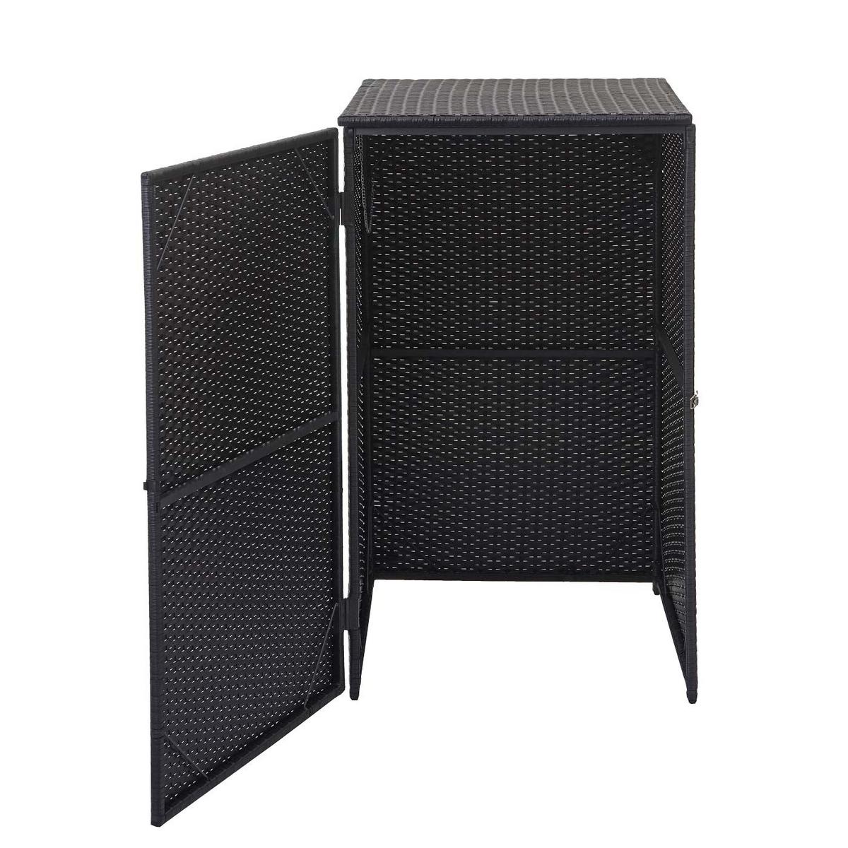 MÜLLTONNENVERKLEIDUNG Schwarz - Schwarz, Kunststoff (65/110/66cm) - MCW
