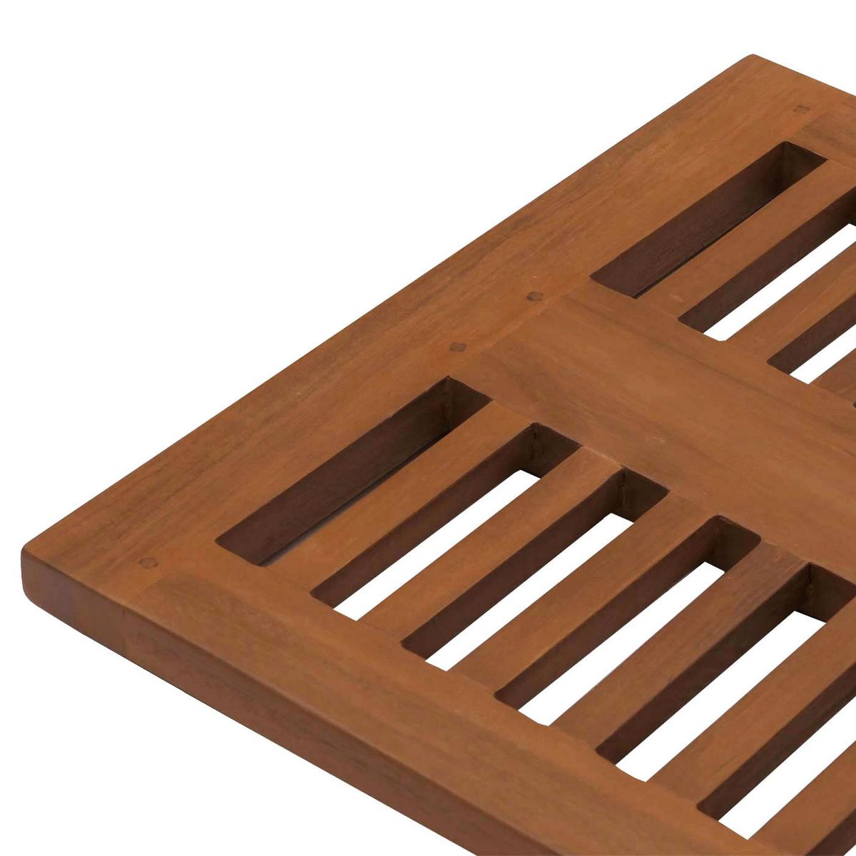 TEAK-BADEMATTE Braun - Braun, Holz (40/100cm) - MCW