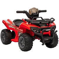 MINI Elektro-Quad Kinder Elektro ATV Kinderwagen Kinderauto Rot - Rot, Metall (70/42/45cm) - HOMCOM