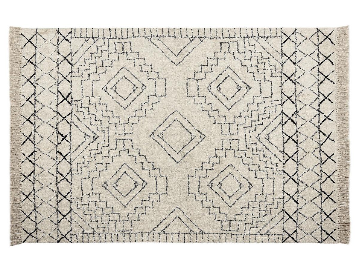 KURZFLOR-TEPPICH Zeyne 200/140 cm - Beige, Textil (140/200cm) - Beliani