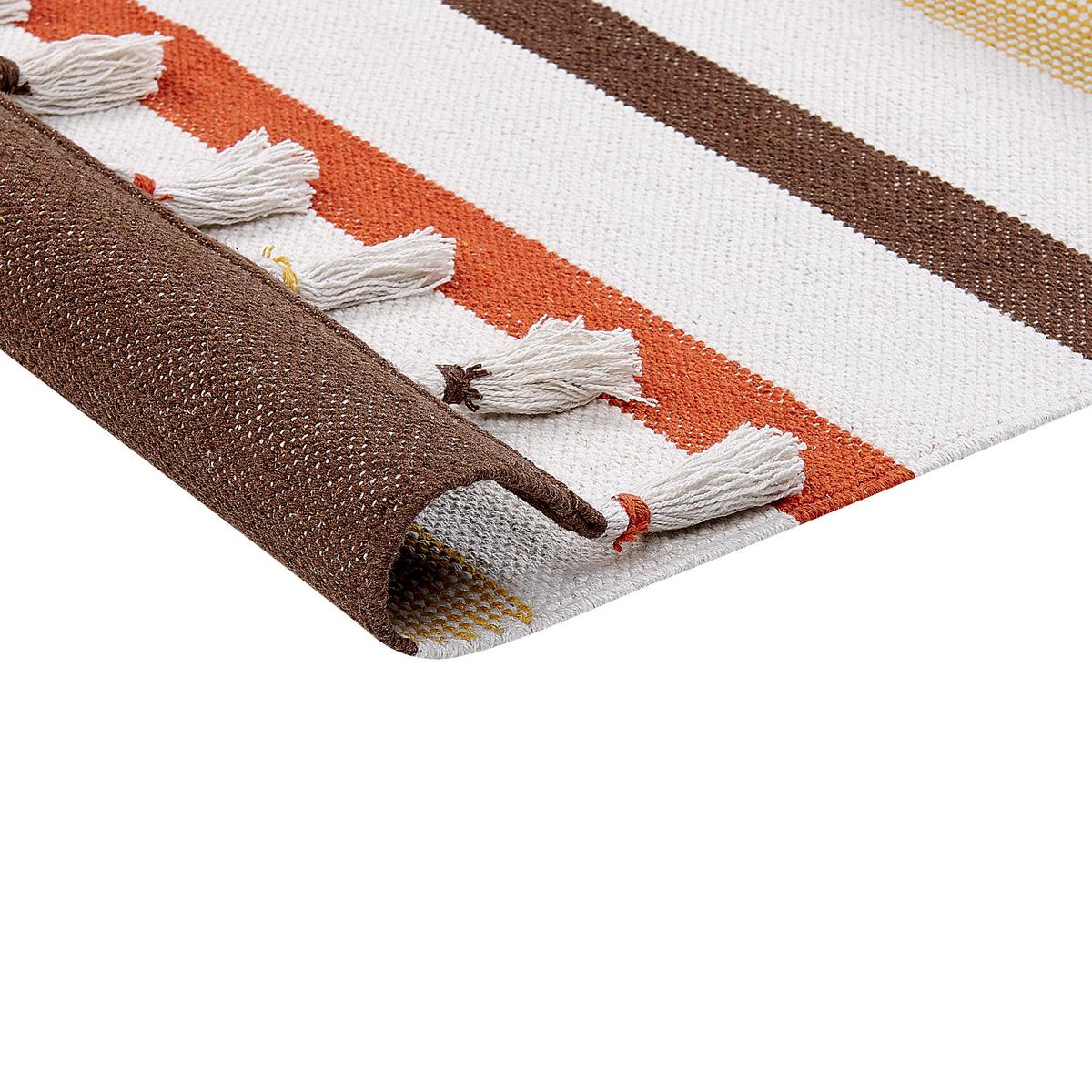 TEPPICH geflochten Hisarli 200/140 cm - Braun, Textil (140/200cm) - Beliani