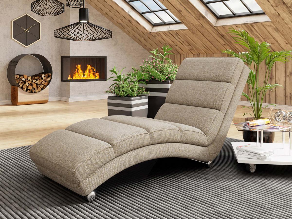 SESSEL Holiday - Chromfarben/Creme, Holz (62/84/180cm) - MIRJAN24