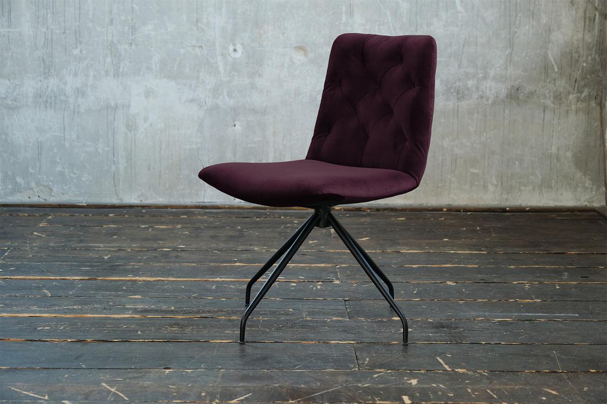 DREHSTUHL NEW CHARME Violett Velvet (1er-Set) - Violett, Textil (52/87/66cm) - KAWOLA
