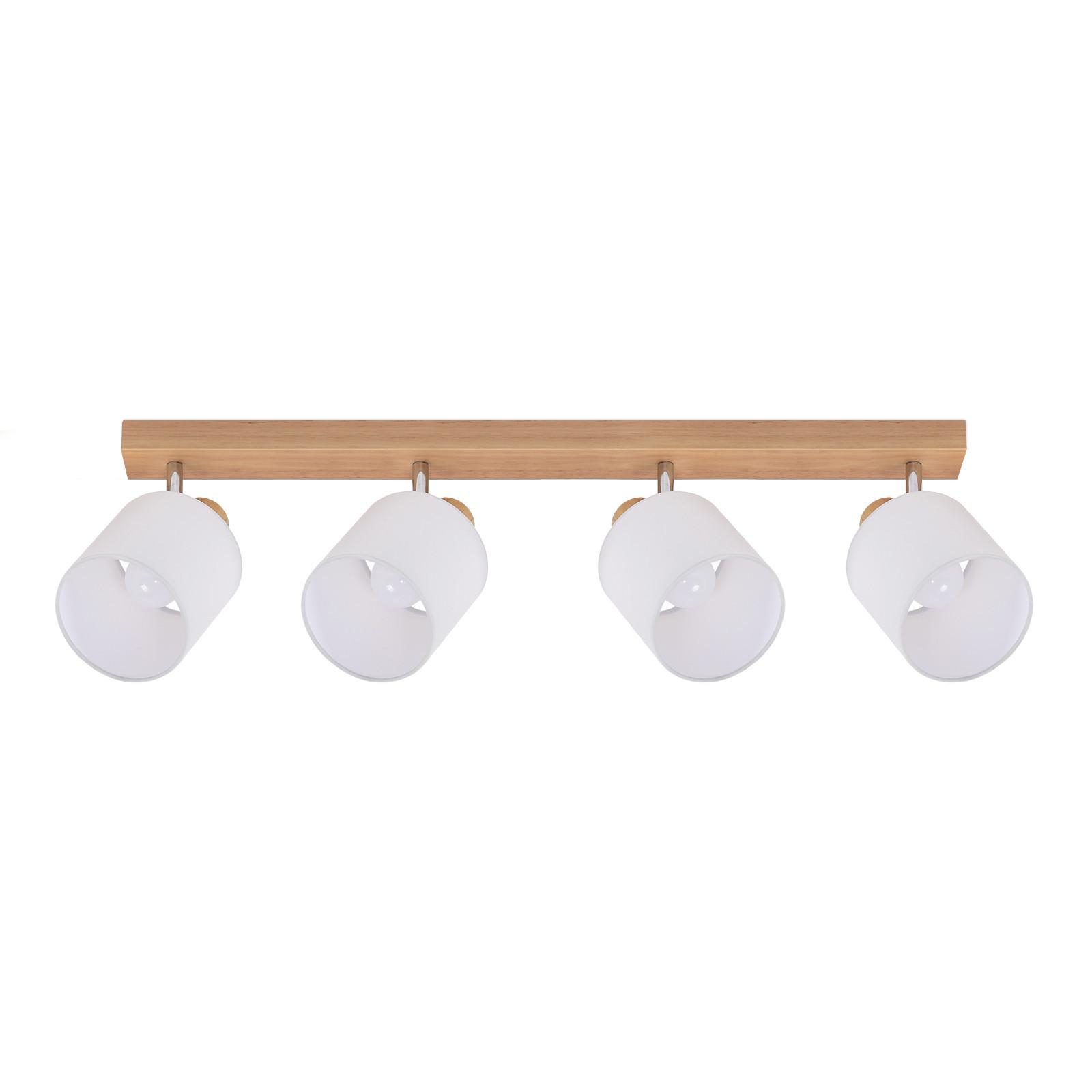 DECKENSTRAHLER Brand 4-flammig 70/11/21 cm - Braun, Textil (70/11/21cm) - Nettlife
