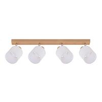 DECKENSTRAHLER Brand 4-flammig 70/11/21 cm - Braun, Textil (70/11/21cm) - Nettlife