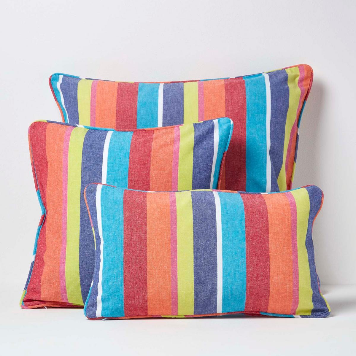 KISSENHÜLLE bunt gestreift 45/45 cm - Multicolor, Textil (45/45cm) - Homescapes