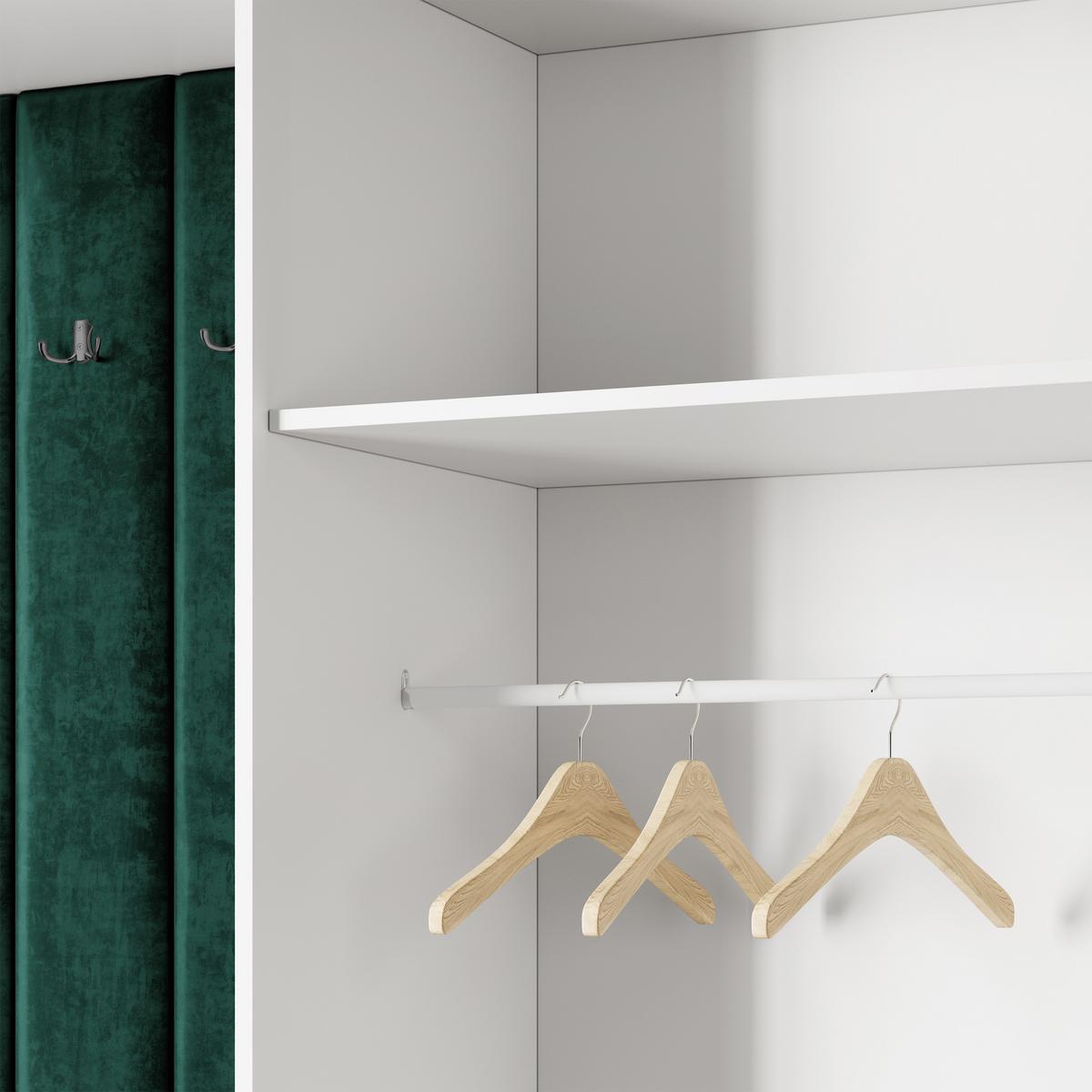 GARDEROBENSCHRANK REMA 150/240/60 cm Modern Garderobe-Set Eiche Lefkas - Eichefarben/Schwarz, Holzwerkstoff (150/240/60cm) - MASSENO