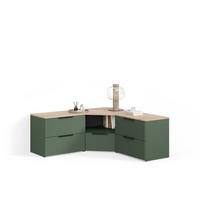 WOHNWAND Piave Grün 3 Teile - Grün, Holzwerkstoff (68/50/68cm) - Livinity®