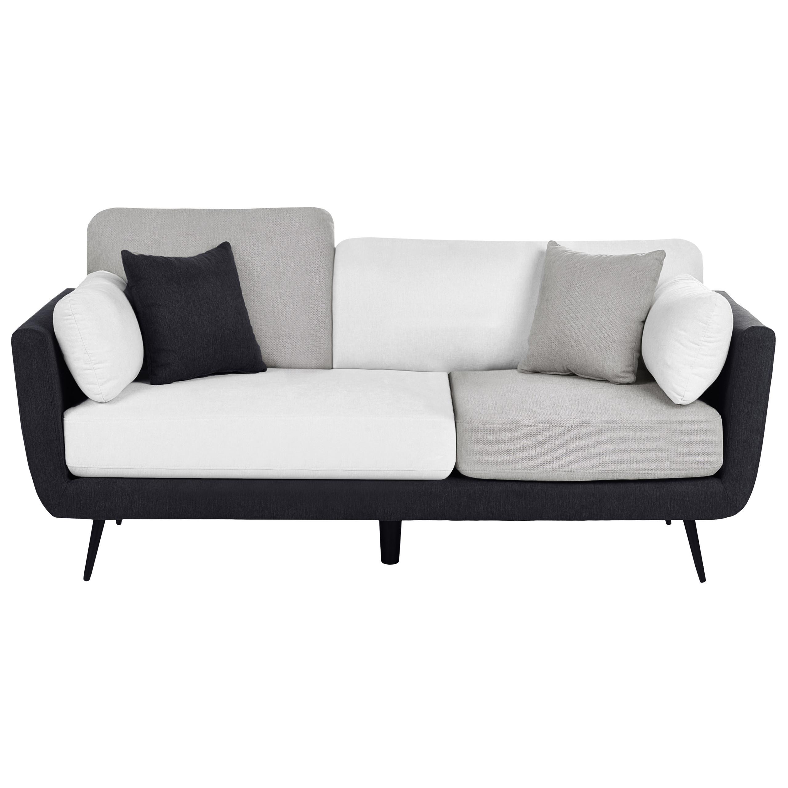 3-SITZER-SOFA Stoff Schwarz Bolga - Schwarz, Textil (185/89/83cm) - Beliani