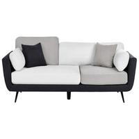 3-SITZER-SOFA Stoff Schwarz Bolga - Schwarz, Textil (185/89/83cm) - Beliani