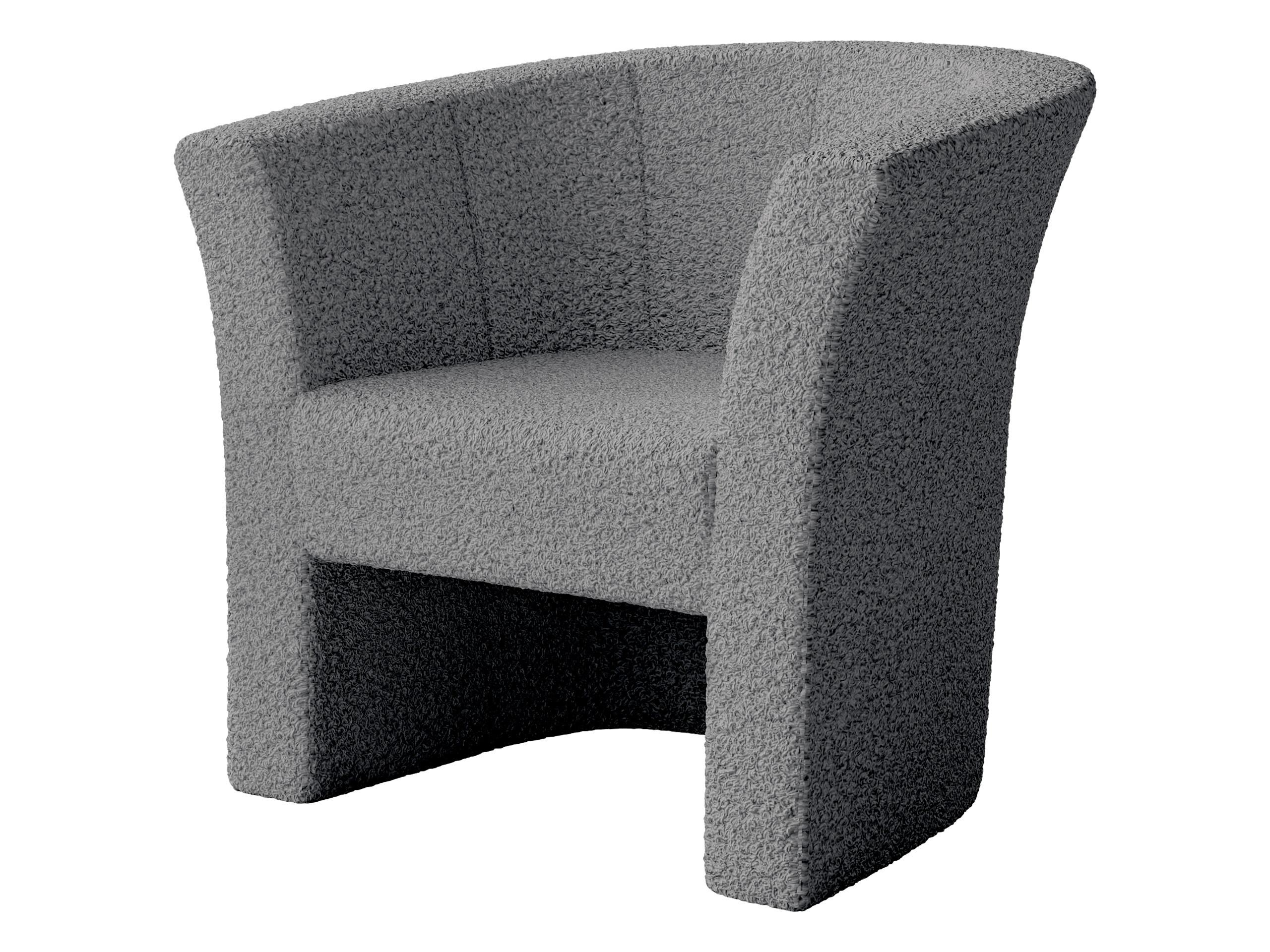 SESSEL Niko Boucle - Schwarz/Grau, Holzwerkstoff/Kunststoff (71/76/65cm) - MIRJAN24