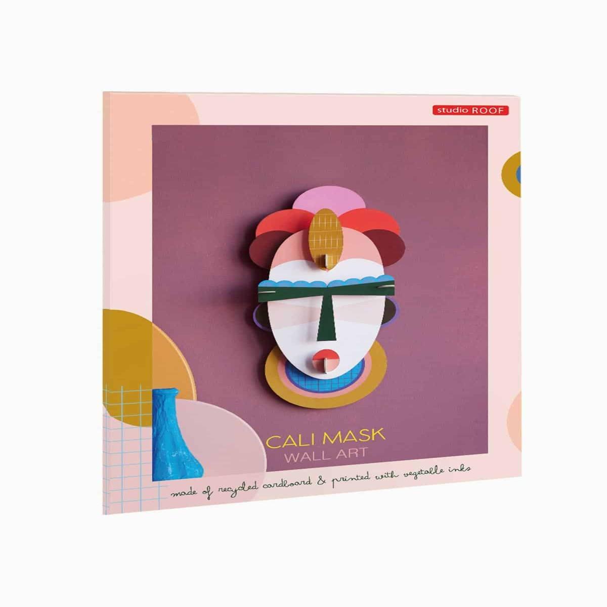 WANDDEKO Abstraktes Gesicht 5.6/36.6 cm - Multicolor, Wellpappe (5.6/36.6/18cm) - Studio Roof