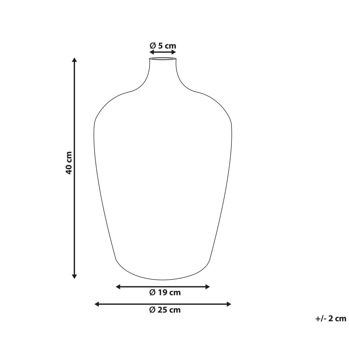 BLUMENVASE Glas silber Kachori - Silberfarben, Glas (40cm) - Beliani